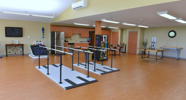 Gymnasium with rehab equipment